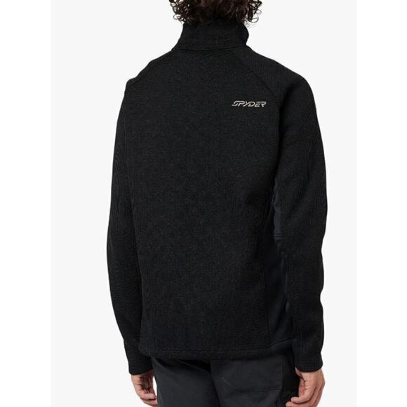 Spyder Mens 1/4 Zip Pullover Jacket Black Sz  L Outdoors Layering Gorpcore - Picture 3 of 9